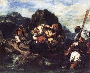 Eugene Delacroix African Priates Abducting a Young Woman oil on canvas
